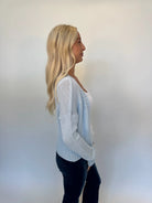 Wooden Ships | Jac Cropped Cardi | Blue | Vagabond | Apparel | Boutique