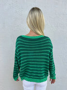 Wooden Ships | Joy Striped Crew | Model | Back | Vagabond | Apparel | Boutique