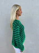 Wooden Ships | Joy Striped Crew | Model | Side | Vagabond | Apparel | Boutique