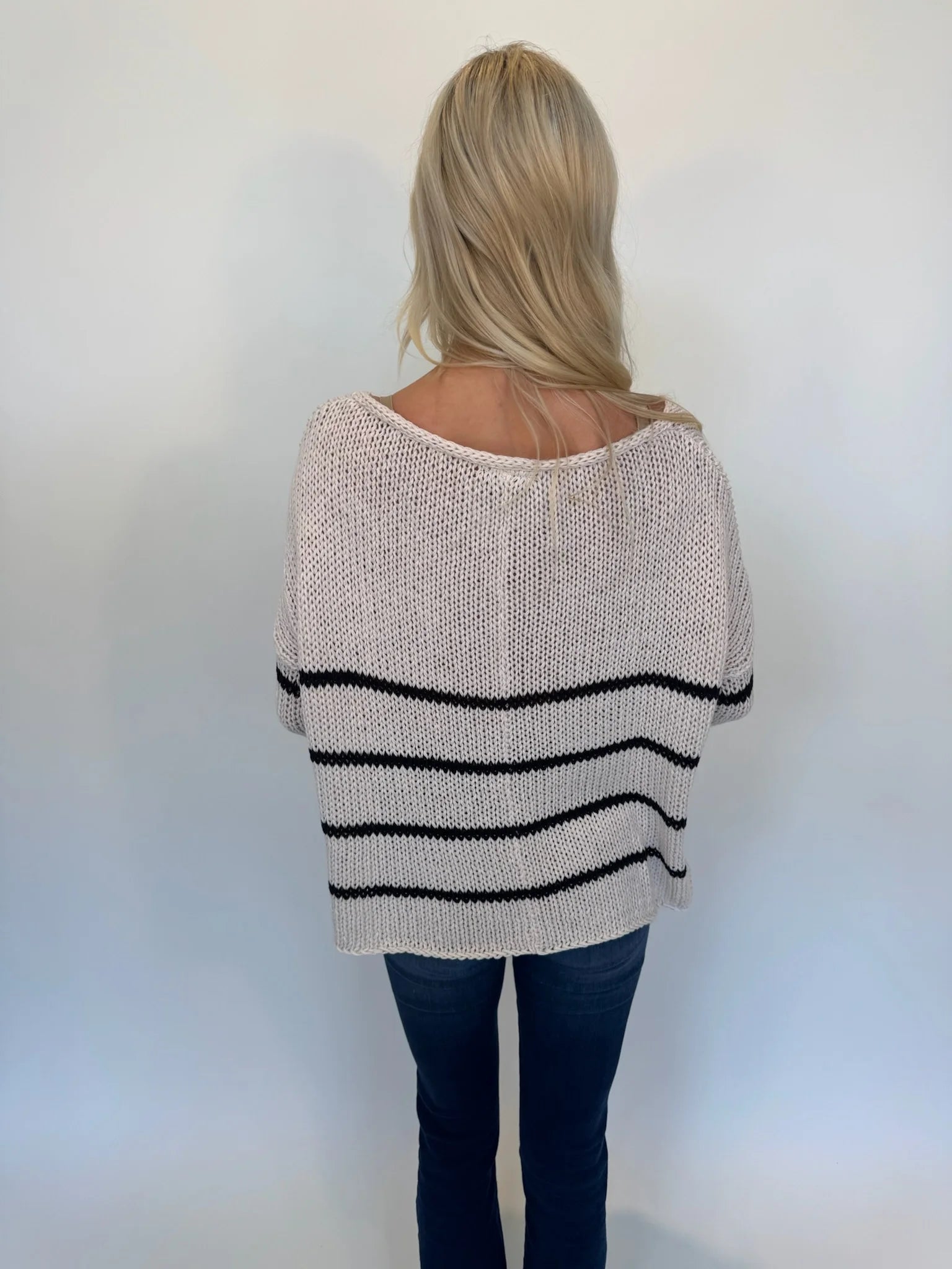 Wooden Ships | Key West Striped Chunky Crew | Back | Vagabond | Apparel | Boutique