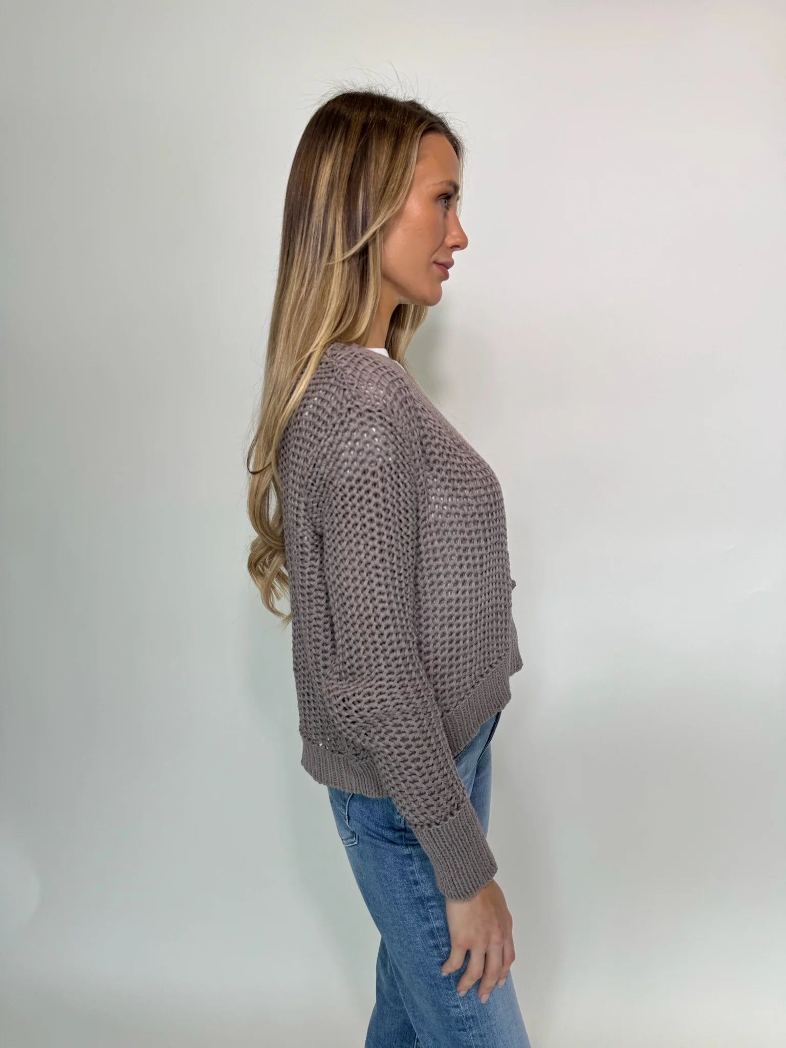 Wooden Ships | Maura Cropped Chunky Cardi | Side | Vagabond | Apparel | Boutique