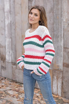 Wooden Ships |  North Pole Striped Crew | Side | Vagabond | Apparel | Boutique