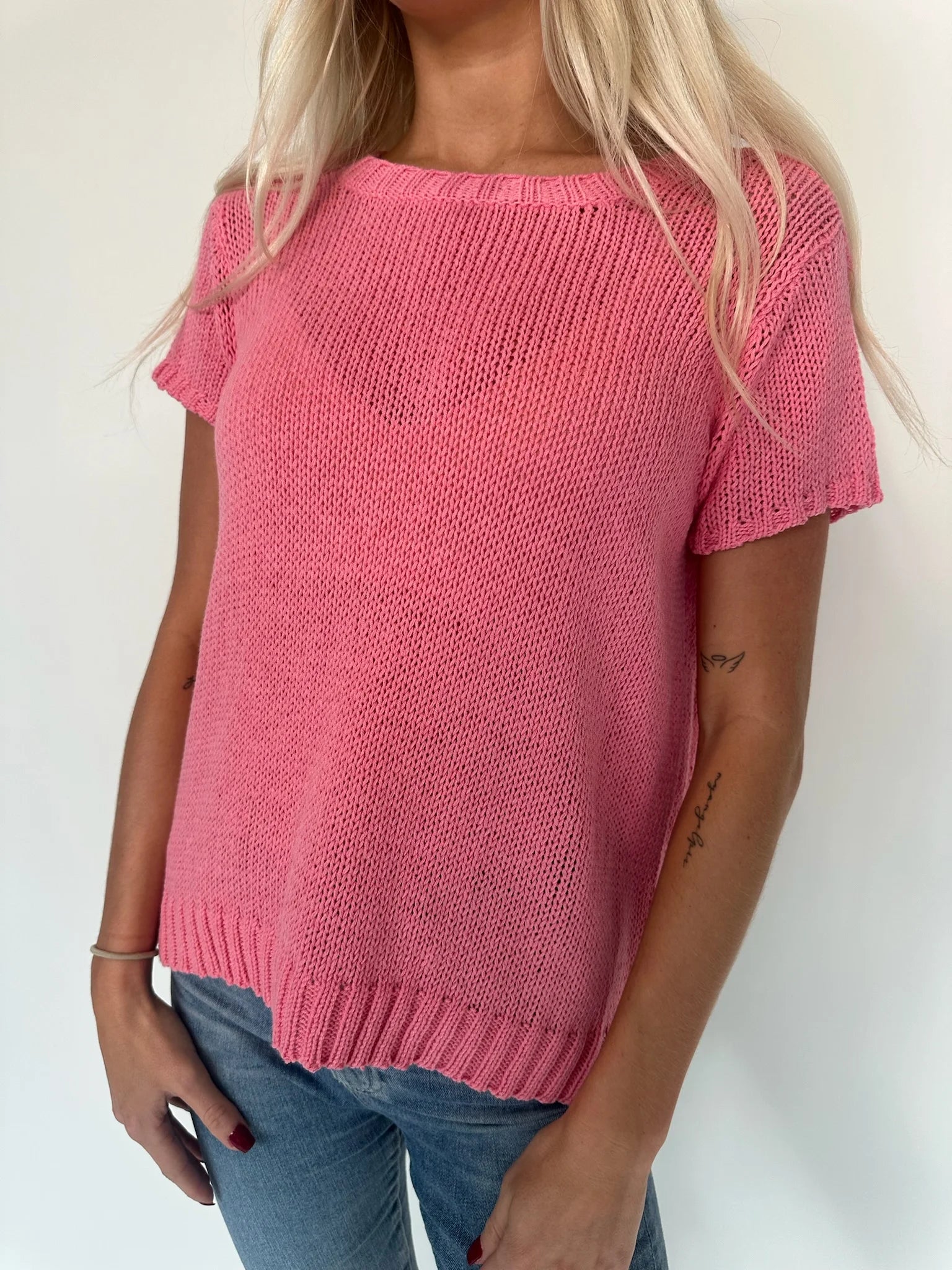 Wooden Ships | Perfect Tee | Pink | Close | Vagabond | Apparel | Boutique