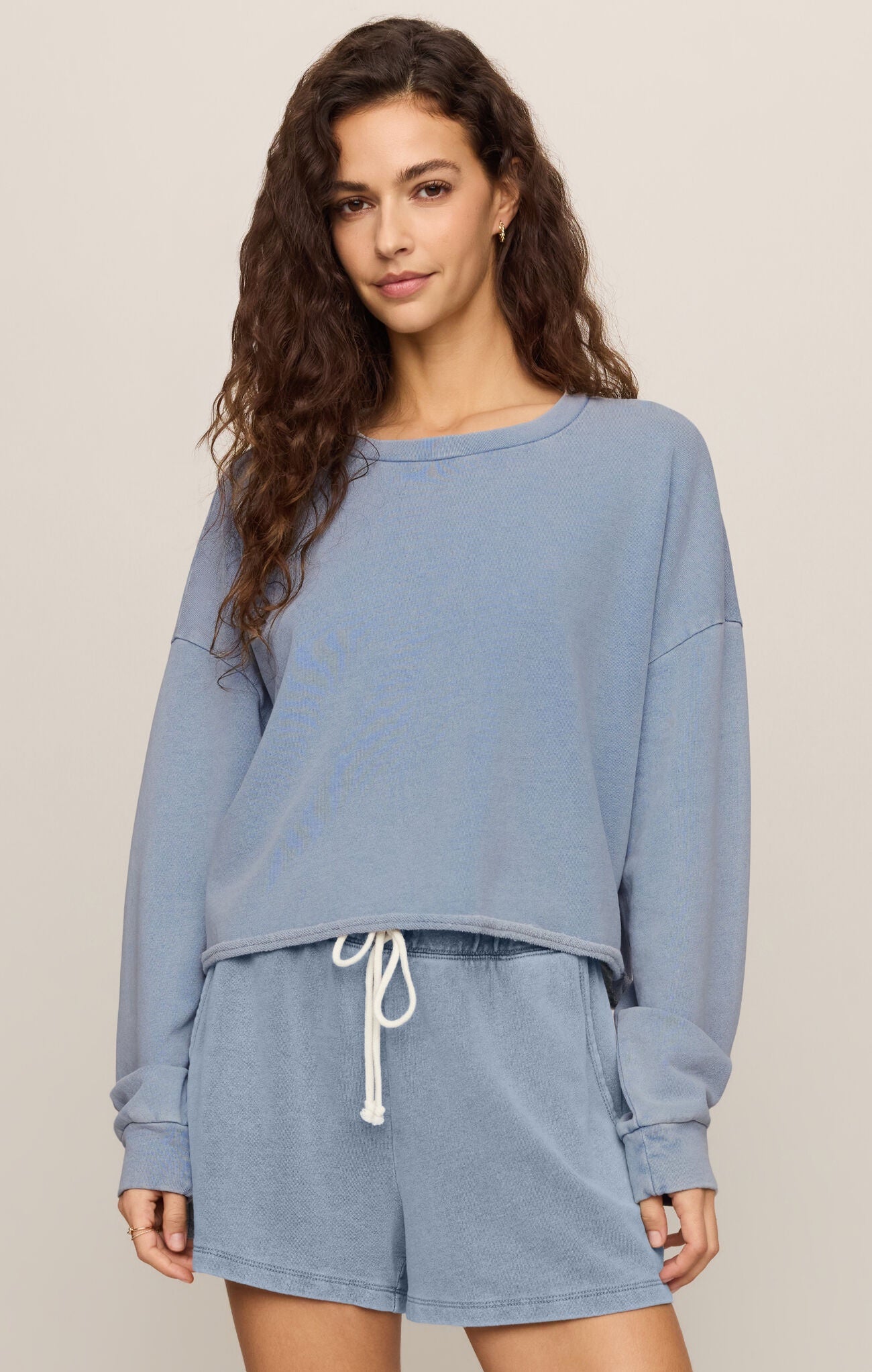 Z Supply | Circuit Knit Denim Sweatshirt | Vagabond | Apparel | Boutique