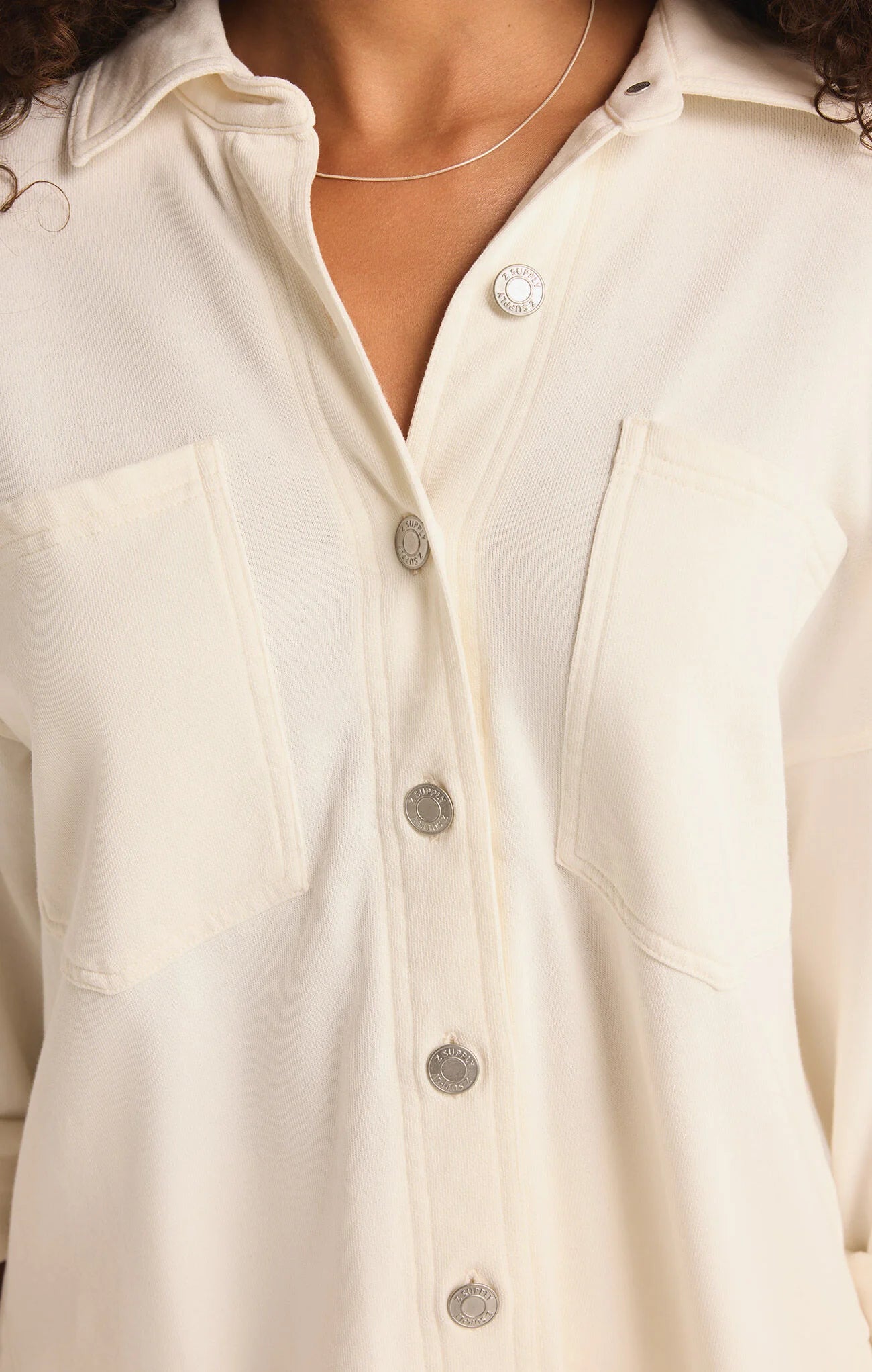 Z Supply | All Day Knit Jacket | Sandstone | Close | Vagabond | Apparel | Boutique