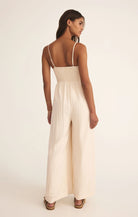Z Supply | Beachside | Jumpsuit| Sea Salt | Back | Vagabond | Apparel | Boutique