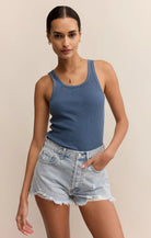 Z Supply | Classic Scoop Tank | Vint Indigo | Vagabond | Apparel | Boutique