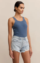 Z Supply | Classic Scoop Tank | Vint Indigo | Vagabond | Apparel | Boutique