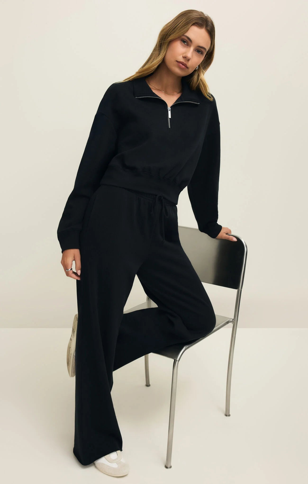 Z Supply | Downtown Wide Leg Sweatpant | Model | Vagabond | Apparel | Boutique