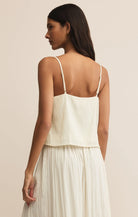 ZSupply | Fiore | Crinkle | Tank | Sandstone | Back | Vagabond | Apparel | Boutique
