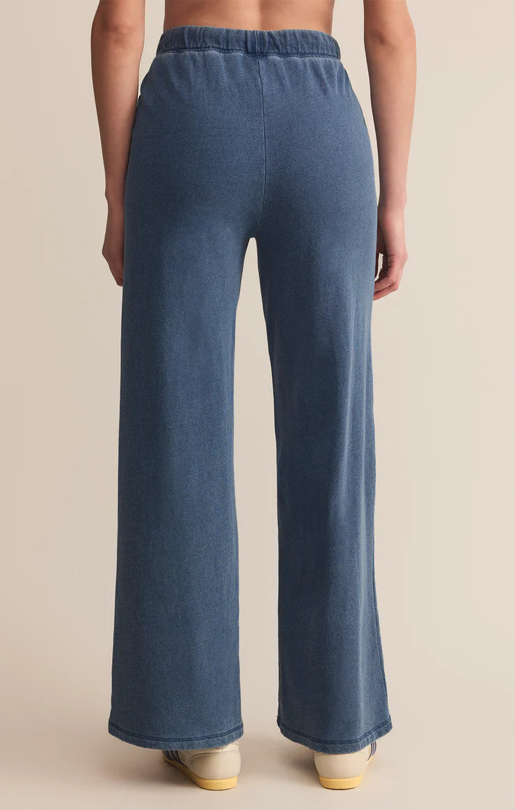 Z  Supply | Hunter Knit Denim Pant | Vintage Indigo | Back | Vagabond | Apparel | Boutique