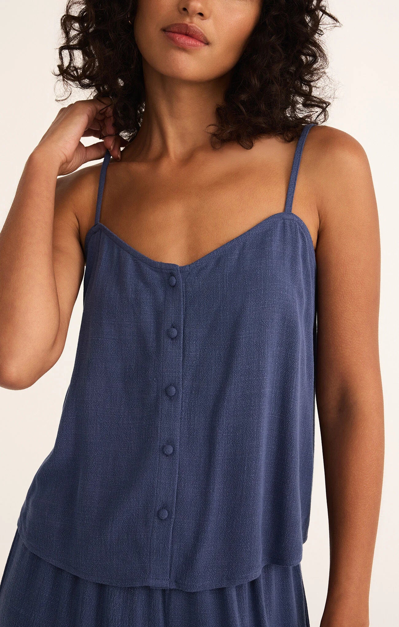 Z Supply | Savoy Tank | Yacht Blue | Front| Vagabond | Apparel | Boutique