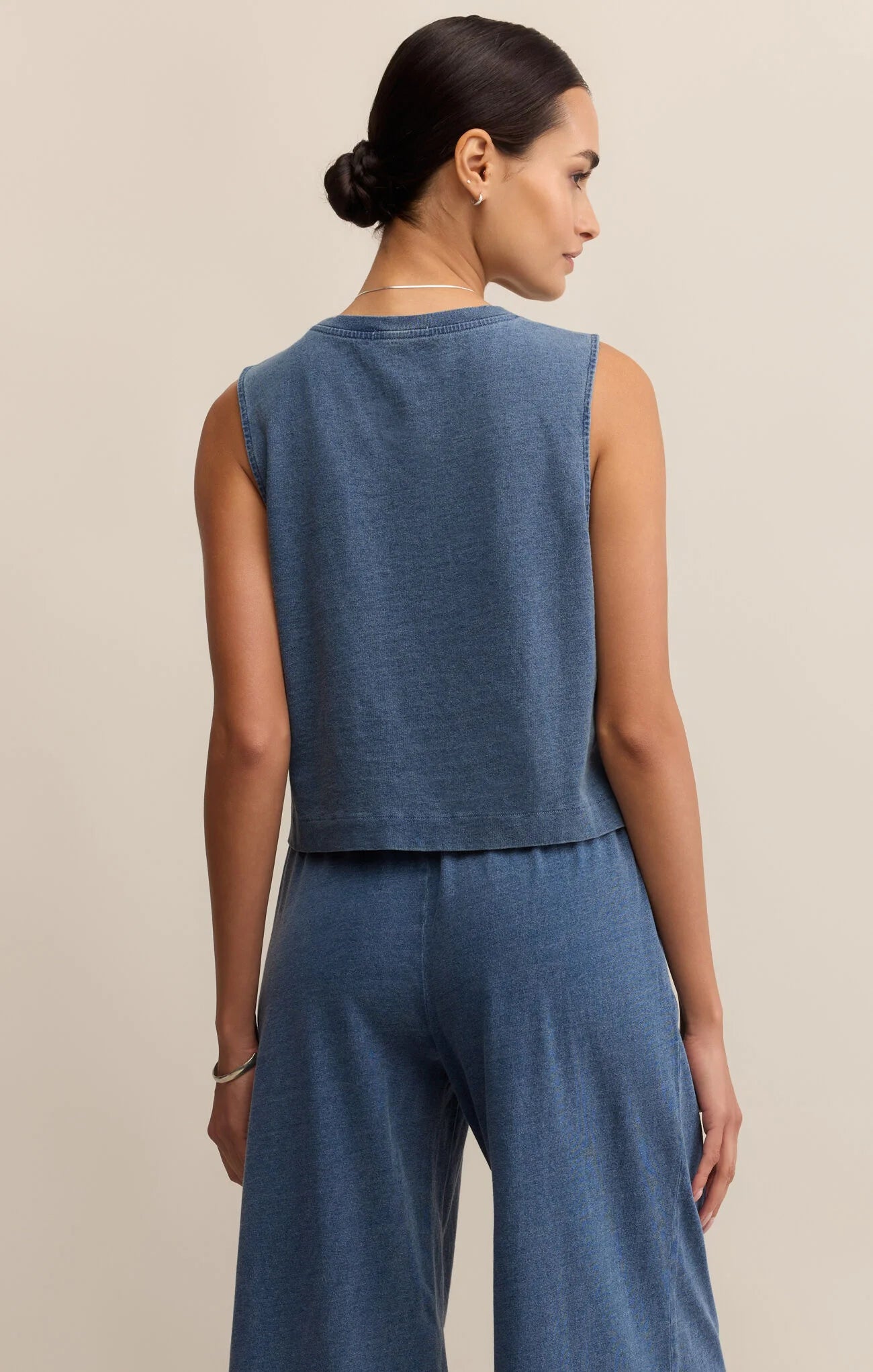 Z Supply | Sloane Jersey Denim Muscle | Vint Indigo | Vagabond | Apparel | Boutique