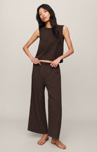 Z Supply | Scout Jersey Crop Flare Pant  | Chocolate | Vagabond | Apparel | Boutique