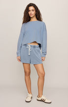 Z Supply | Circuit Knit Denim Sweatshirt | Vagabond | Apparel | Boutique
