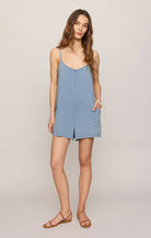 Z Supply | Go Easy Jersey Denim Romper | Vagabond | Apparel | Boutique