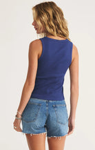 Z | Supply | Hadley | Tank| Yacht | Blue | Back | Vagabond | Apparel | Boutique