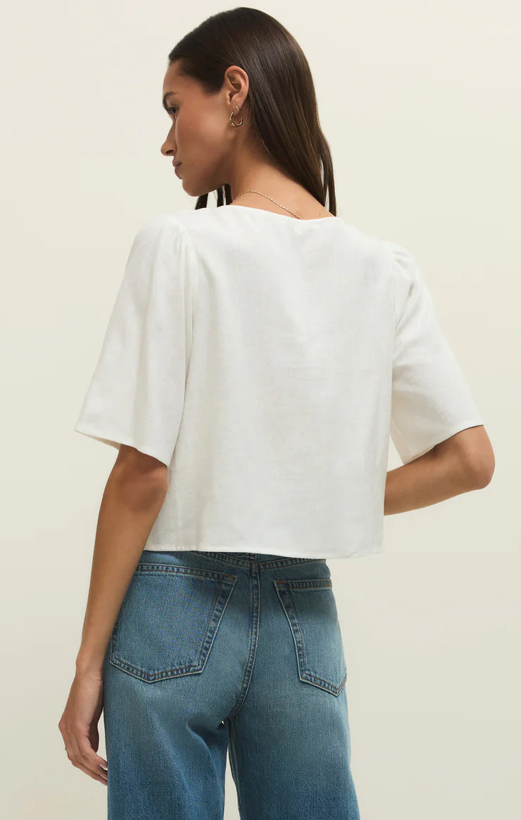 Z Supply | La Belle Linen Top | Back | Vagabond | Apparel | Boutique