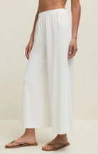 Z Supply | Scout Jersey Crop Flare Pant | White | Side | Vagabond | Apparel | Boutique