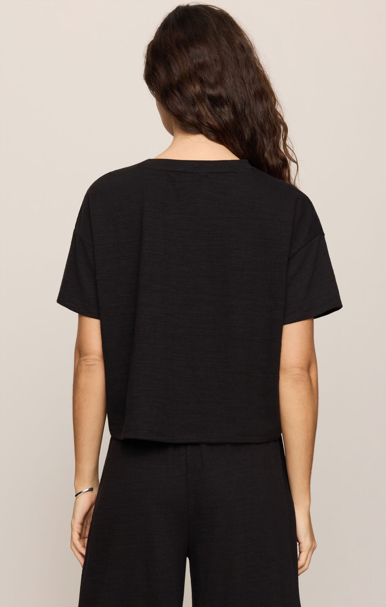 Z Supply | Sway Textured Cropped Tee | Back | Vagabond | Apparel | Boutique