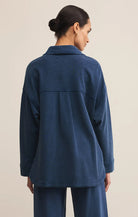 Z Supply | All Day Knit Denim Jacket | Indigo | Vagabond | Apparel | Boutique