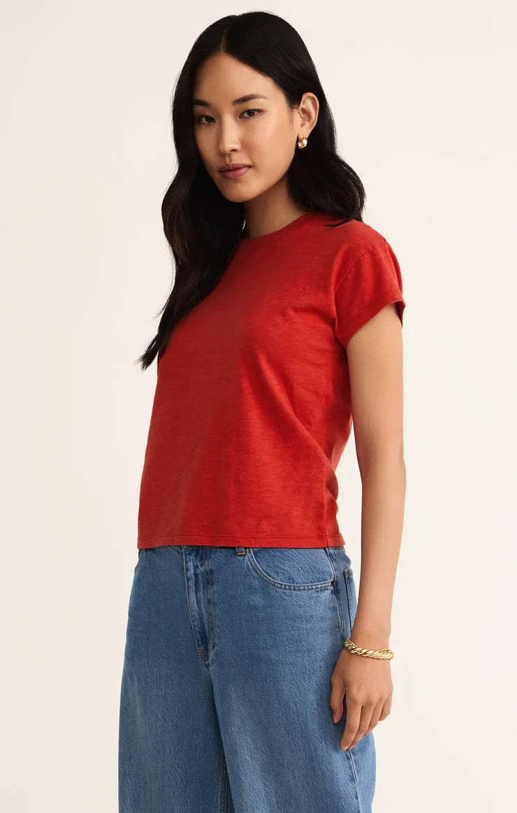 Z Supply|  Modern | Slub | Tee | Cabnana Red | Vagabond | Apparel | Boutique