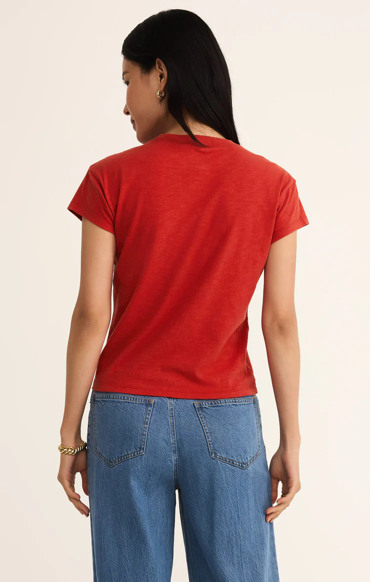 Z Supply|  Modern | Slub | Tee | Cabnana Red | Back | Vagabond | Apparel | Boutique