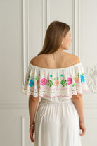 Zaimara | Sevilla Off The Shoulder | Back | Close | Model | Vagabond | Apparel | Boutique
