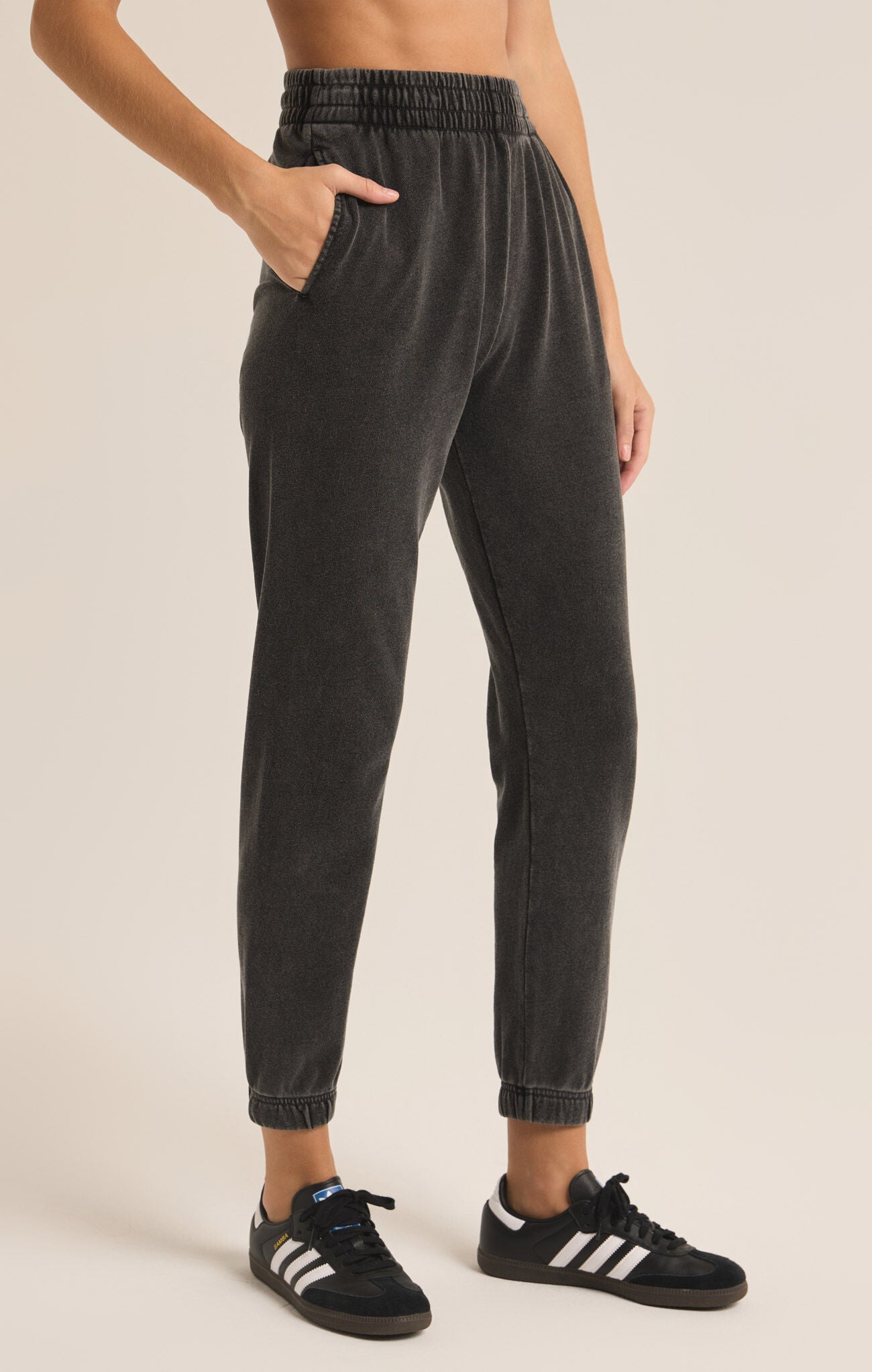 Z Supply Slim Knit Jogger Vintage Black | Vagabond Apparel Boutique