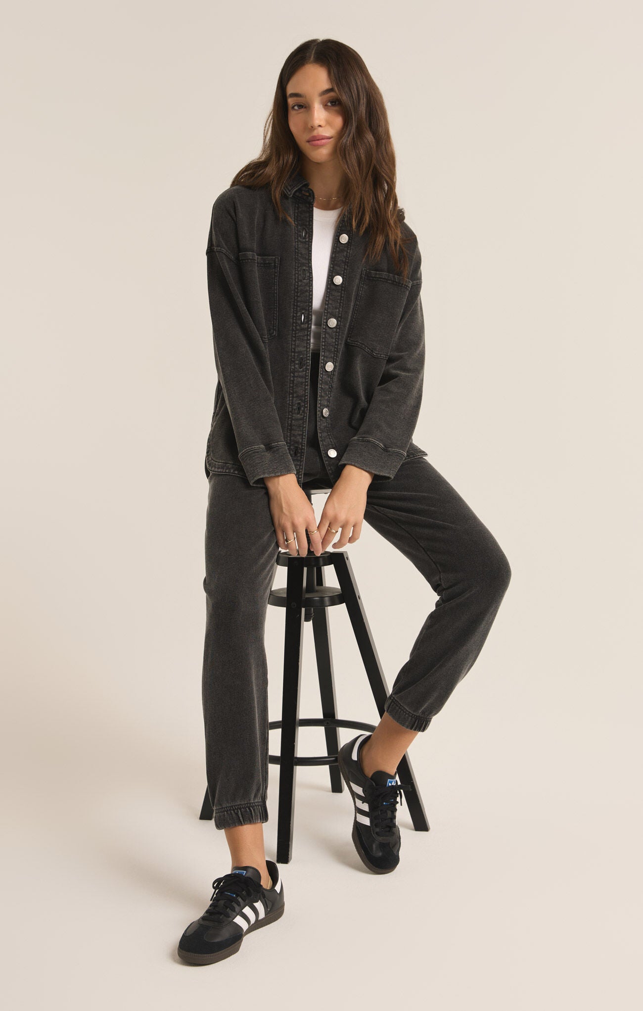 Z Supply Slim Knit Jogger Vintage Black | Vagabond Apparel Boutique