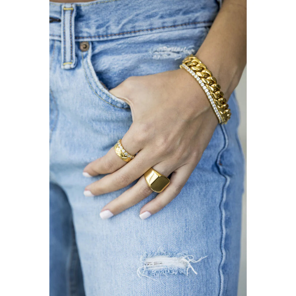 Sahira Blaire Chunky Bracelet Gold | Vagabond Apparel Boutique