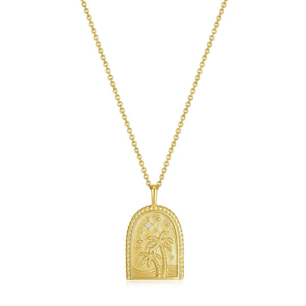 Eklexic Palm Tree Pendant Necklace | Vagabond Apparel Boutique