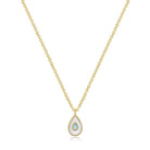 Eklexic Pear Mother Of Pearl Opal Necklace | Vagabond Apparel Boutique