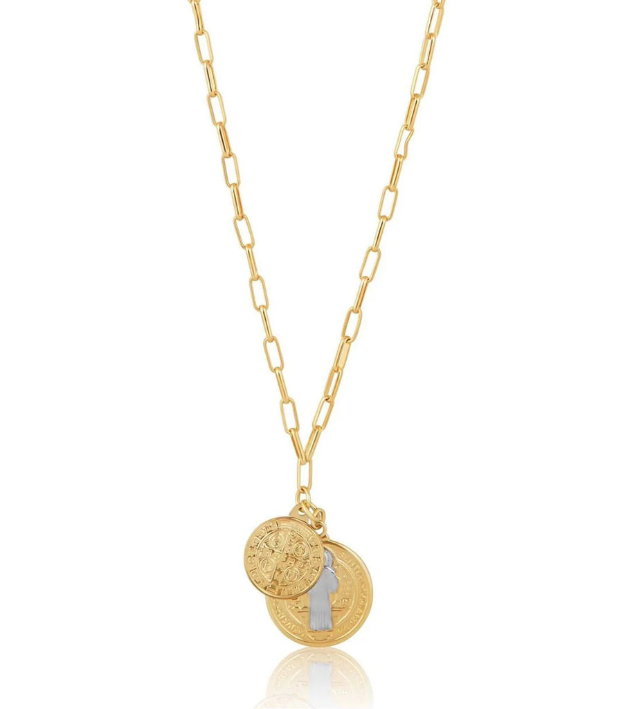 Sahira Saint II - St. Benedict Coin Necklace | Vagabond Apparel Boutique