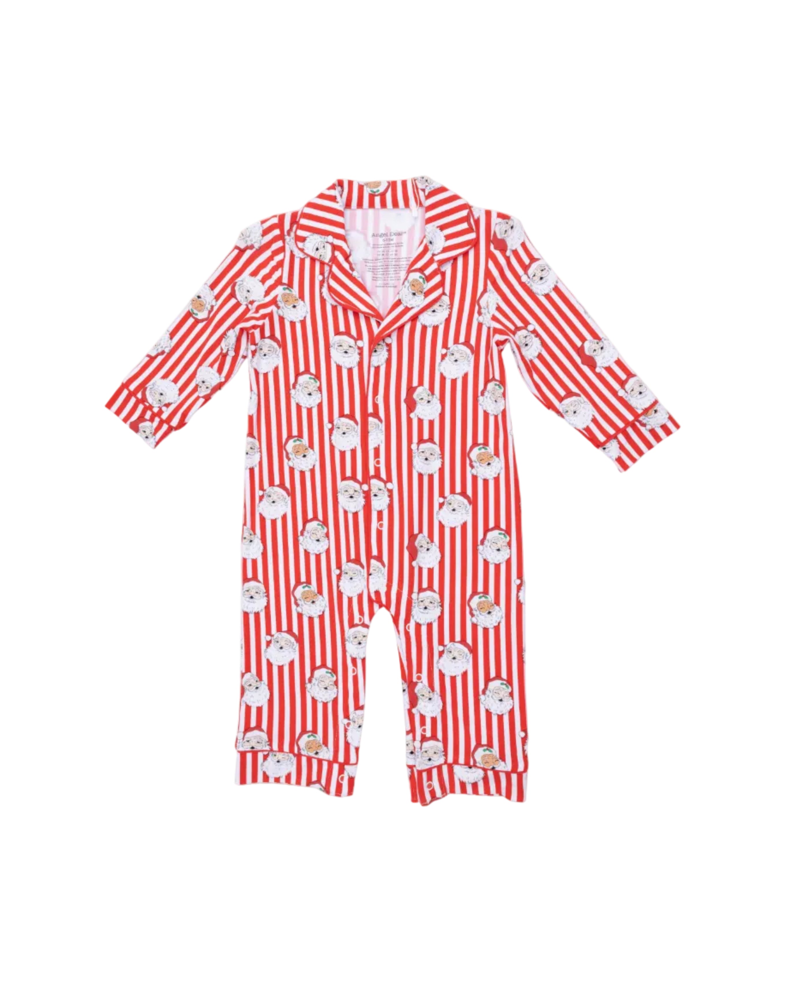 Angel Dear Vintage Santa Stripe LS Coat Style Romper