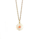 Silver Girl Mother of Pearl Daisy Necklace