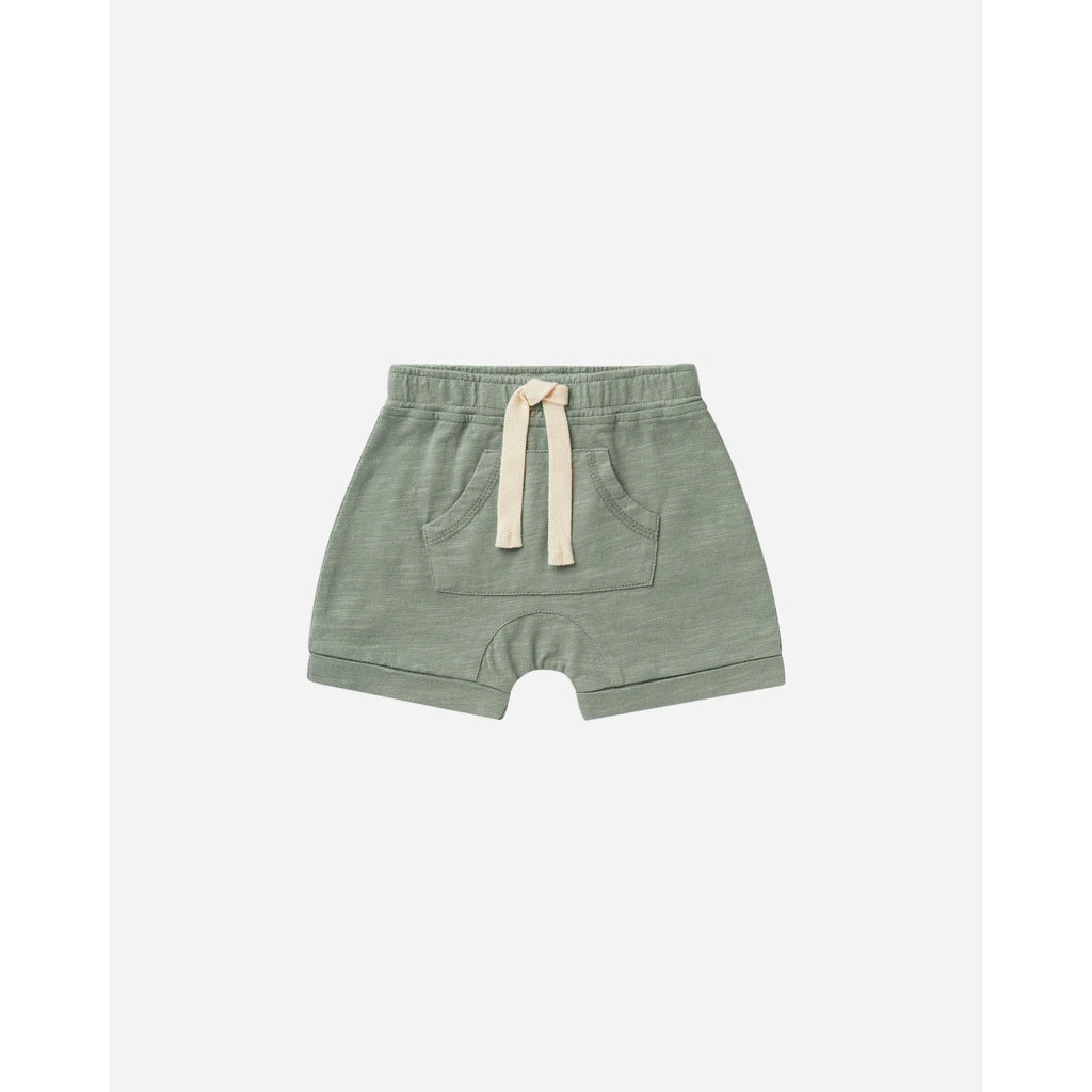 Rylee & Cru Front Pouch Short Aqua