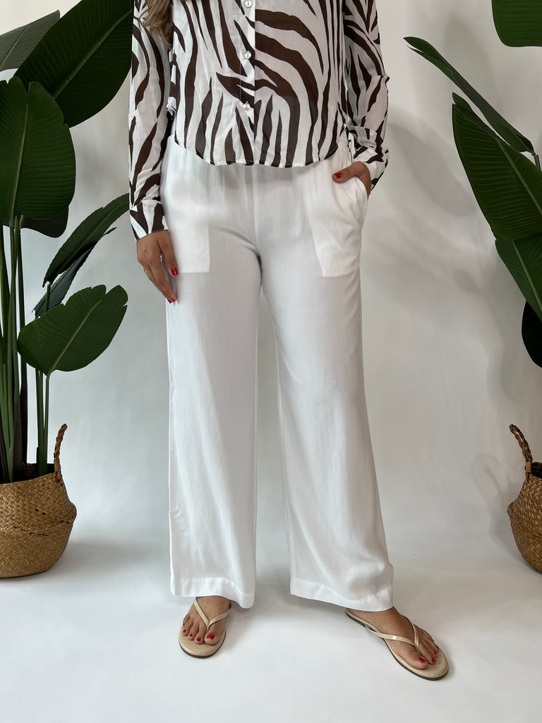 Bella Dahl Wide Leg Pant White