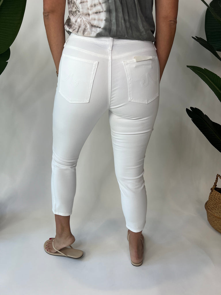 AG Jeans Prima Crop White  | Vagabond Apparel Boutique