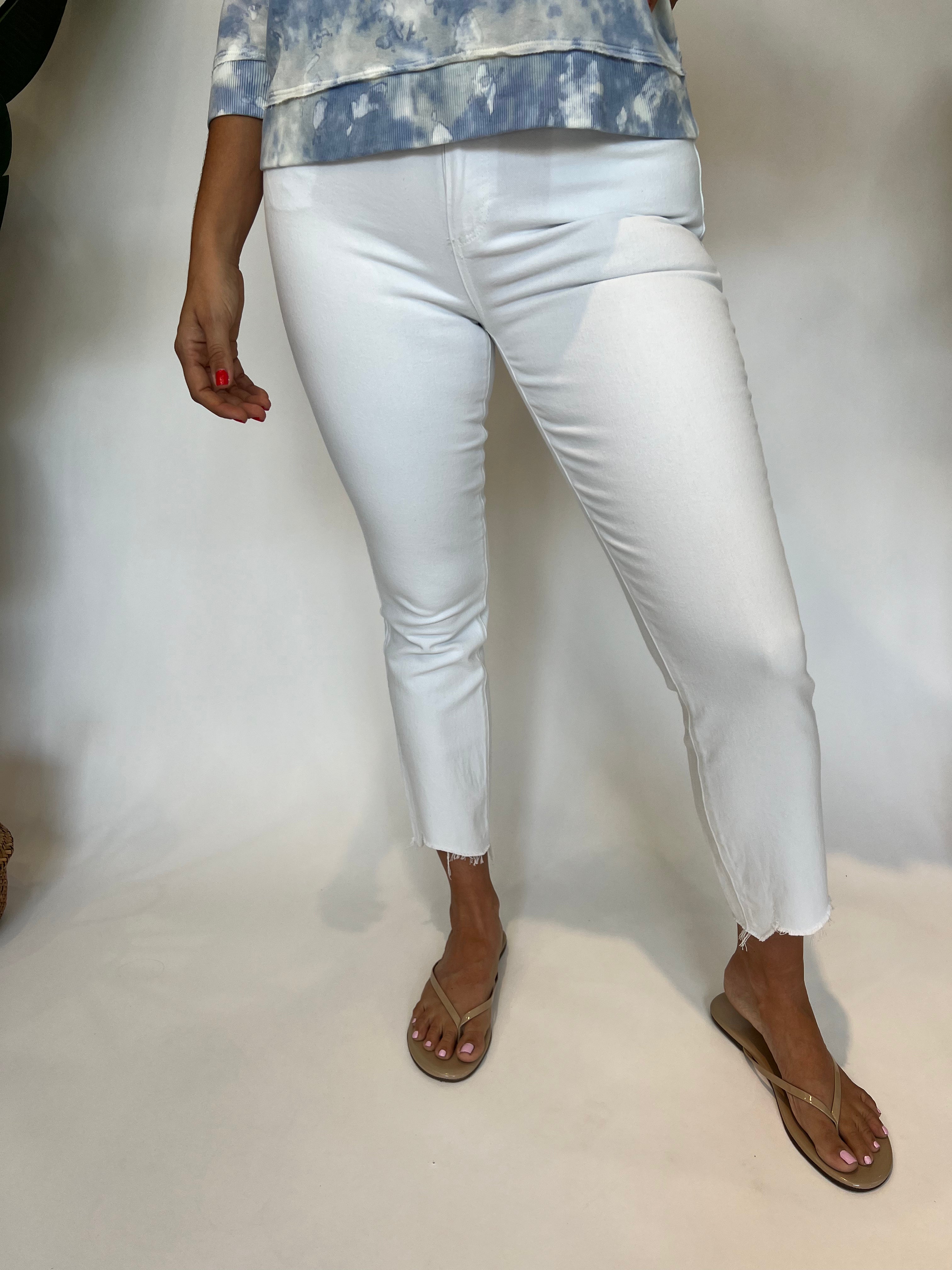 Paige Denim Accent Jean White
