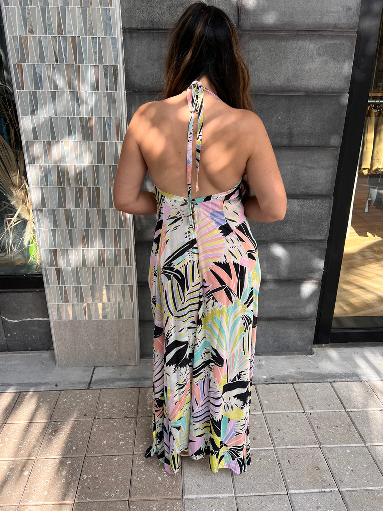 Indah Rhea Halter Maxi Dress Cancun