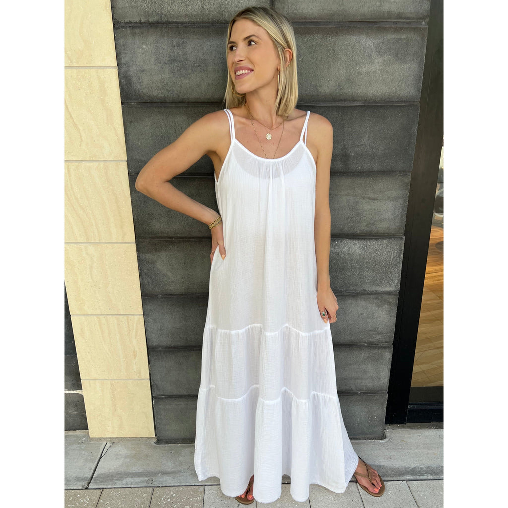 Fresh Laundry Gauze Tier Maxi White