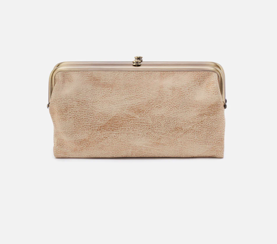 Hobo Lauren Clutch Wallet Gold Leaf