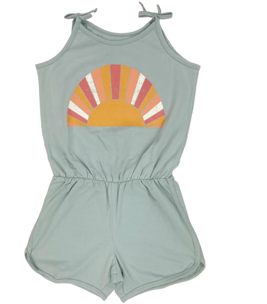 Tiny Whales Here Comes the Sun Romper Cactus