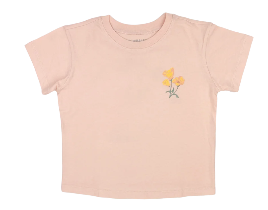 Tiny Whales Wildflower Soul Boxy Tee Faded Pink