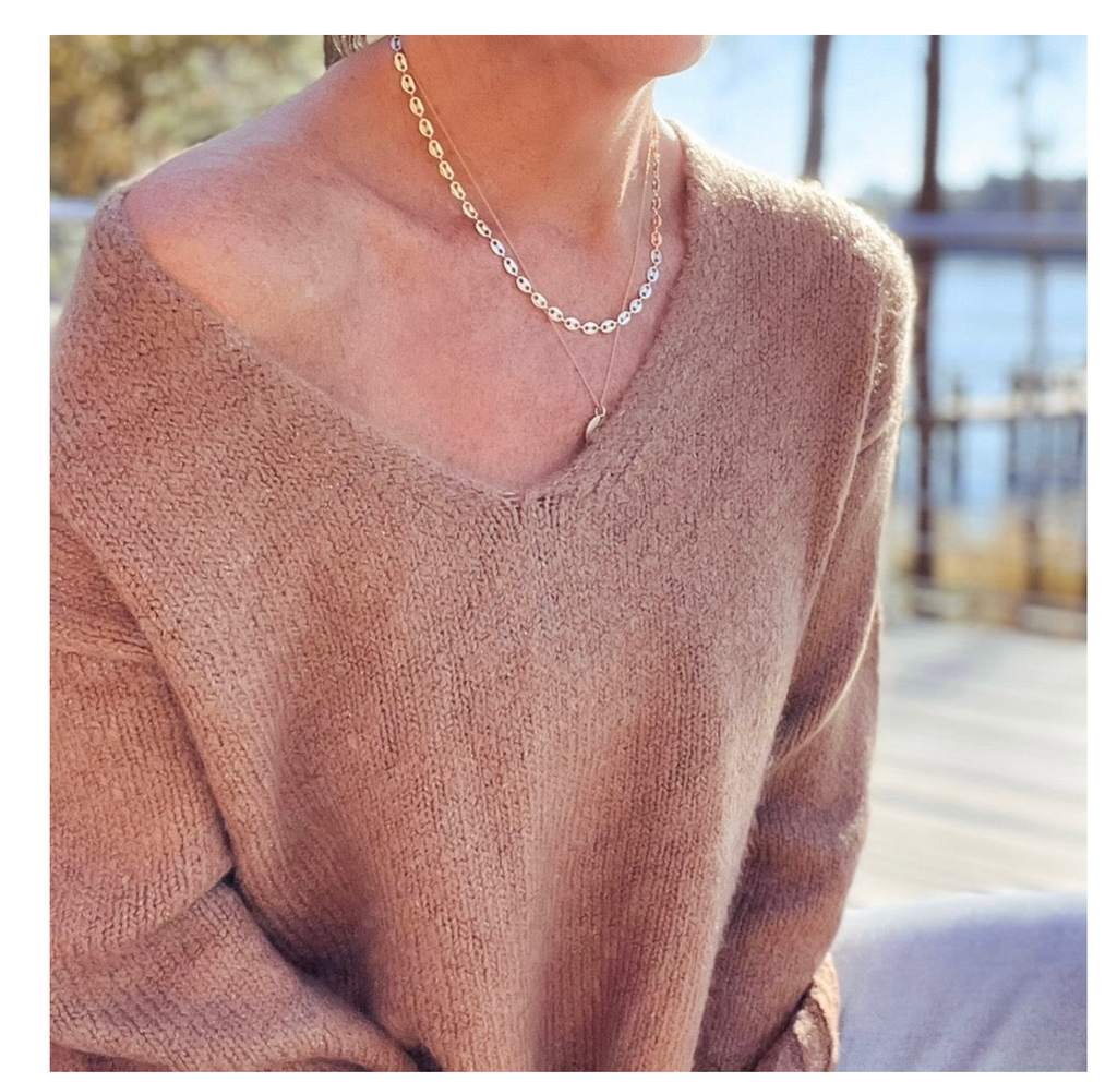 Silver Girl 5mm Anchor Link Necklace 16